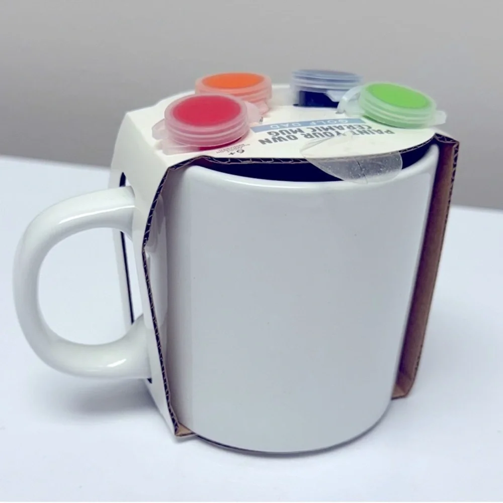 New! Target Bullseye Playground Paint Your Own Mug BEST DAD BY PAR (golf mug)
